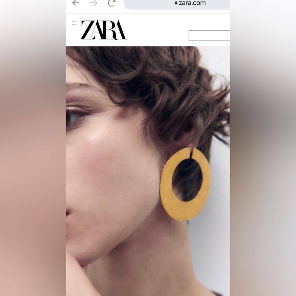 ✨3for$38 New Zara Textured Circular Open Hoop Earrings - Picture 15 of 16